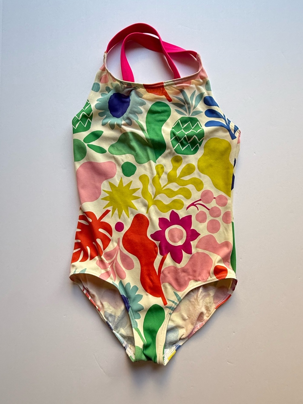 Boden Bright Floral One-Piece Swimsuit - Pink Accent
